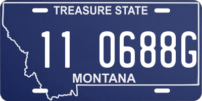 MT license plate 110688G