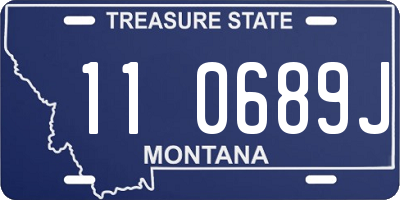 MT license plate 110689J
