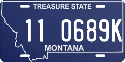 MT license plate 110689K