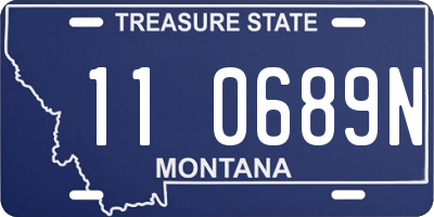 MT license plate 110689N