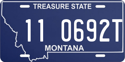 MT license plate 110692T