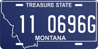 MT license plate 110696G