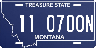 MT license plate 110700N