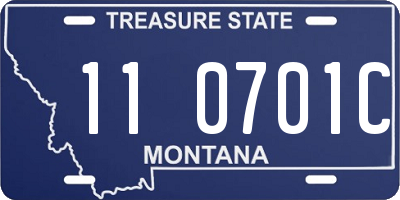 MT license plate 110701C