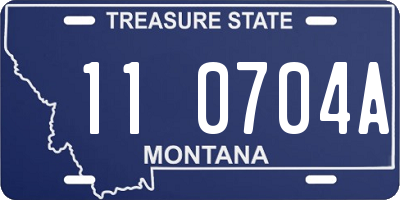 MT license plate 110704A