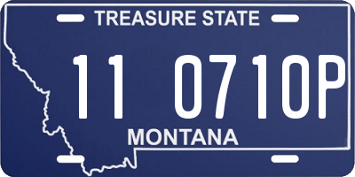 MT license plate 110710P
