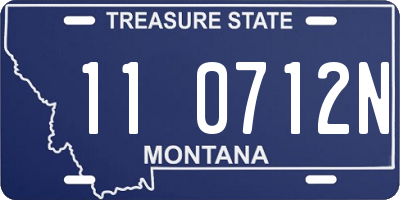 MT license plate 110712N