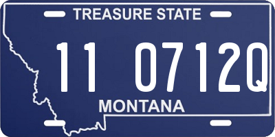 MT license plate 110712Q