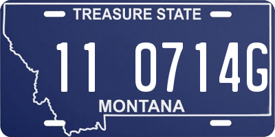 MT license plate 110714G