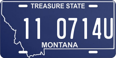 MT license plate 110714U