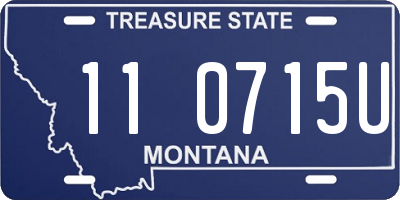 MT license plate 110715U