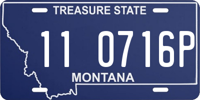 MT license plate 110716P