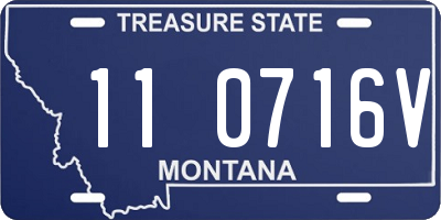 MT license plate 110716V