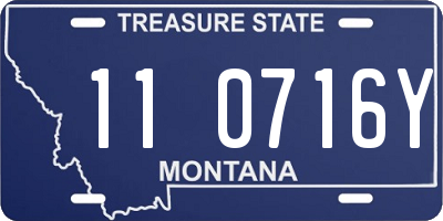 MT license plate 110716Y