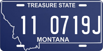 MT license plate 110719J