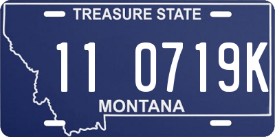 MT license plate 110719K