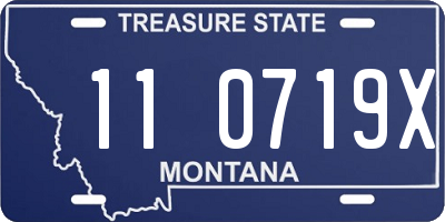 MT license plate 110719X