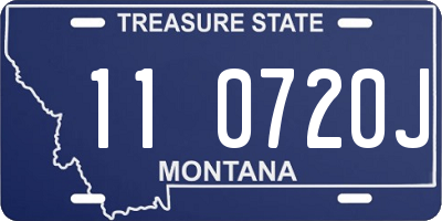 MT license plate 110720J