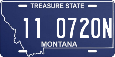 MT license plate 110720N