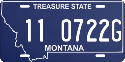 MT license plate 110722G