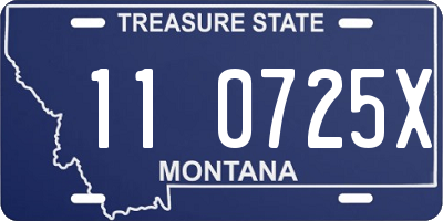 MT license plate 110725X