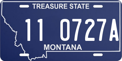 MT license plate 110727A