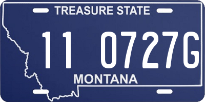MT license plate 110727G