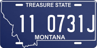 MT license plate 110731J