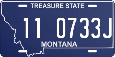 MT license plate 110733J