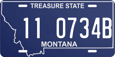 MT license plate 110734B