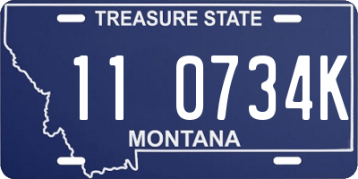 MT license plate 110734K