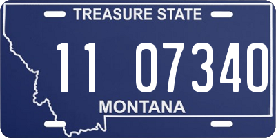 MT license plate 110734O
