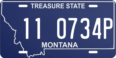 MT license plate 110734P