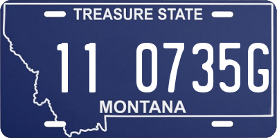 MT license plate 110735G