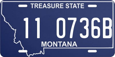 MT license plate 110736B