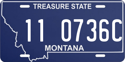MT license plate 110736C