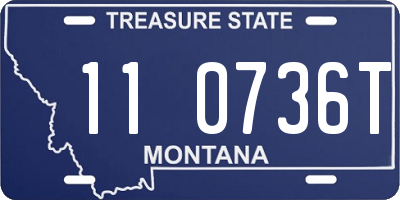 MT license plate 110736T