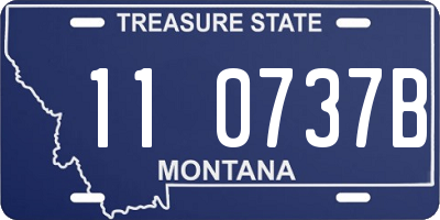 MT license plate 110737B