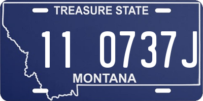 MT license plate 110737J