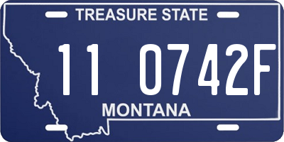 MT license plate 110742F