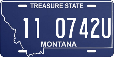 MT license plate 110742U