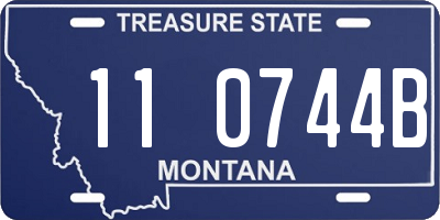 MT license plate 110744B