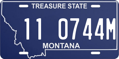 MT license plate 110744M