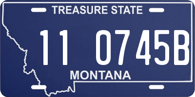 MT license plate 110745B
