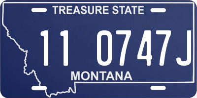 MT license plate 110747J