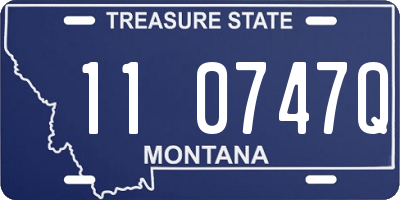 MT license plate 110747Q