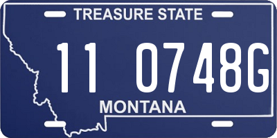 MT license plate 110748G