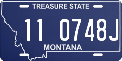 MT license plate 110748J