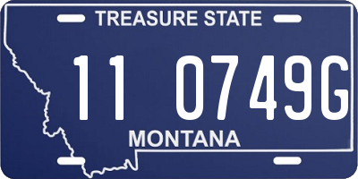MT license plate 110749G