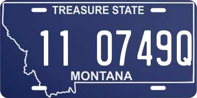MT license plate 110749Q